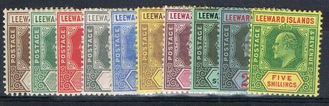 Image of Leeward Islands SG 36/45 MM British Commonwealth Stamp